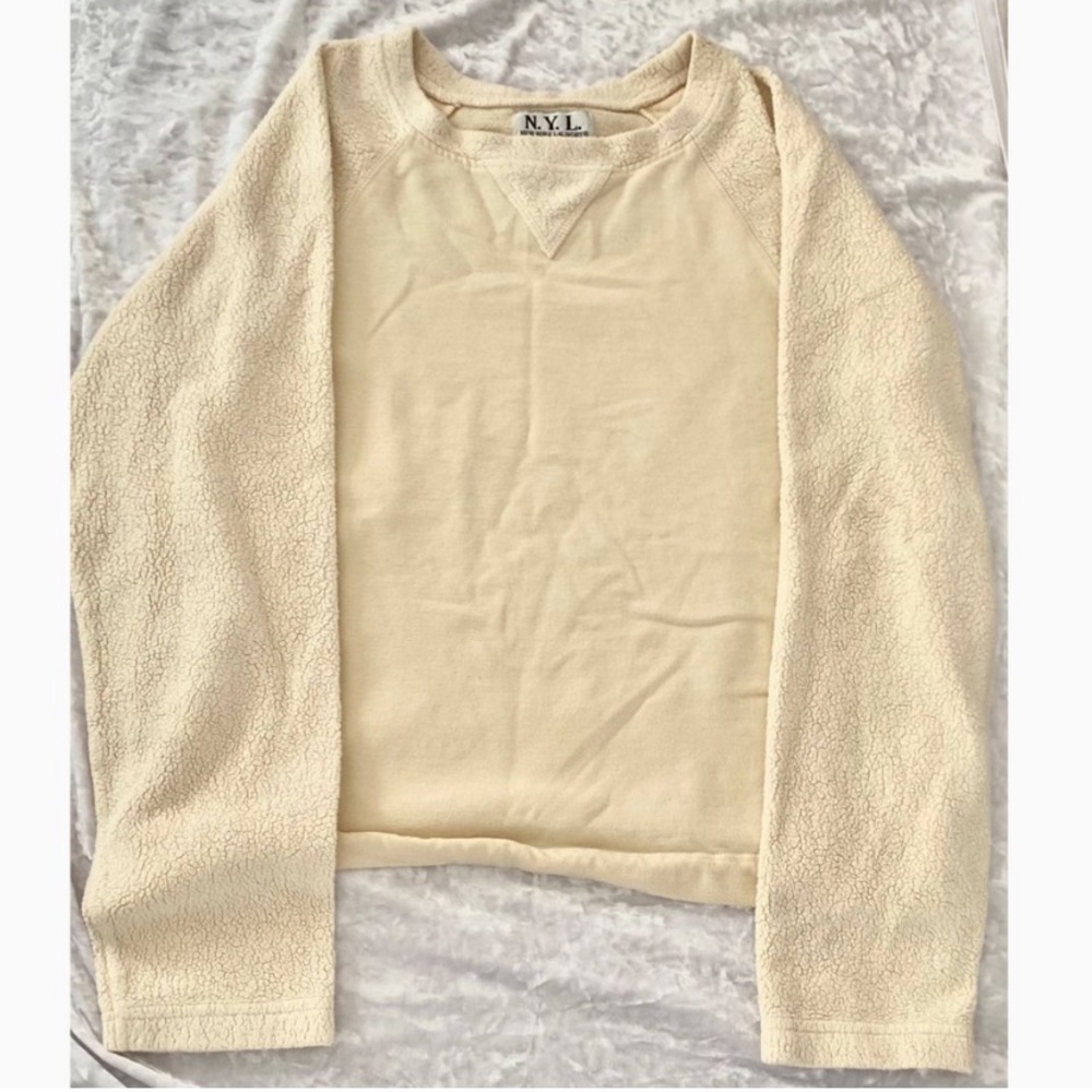 Y2K Cream New York Laundry crew neck size S